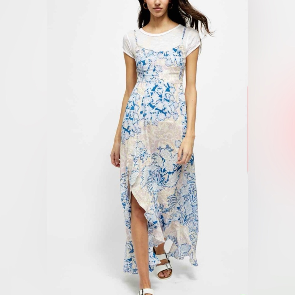 Free people Forever Yours Smocked Slip dress XS